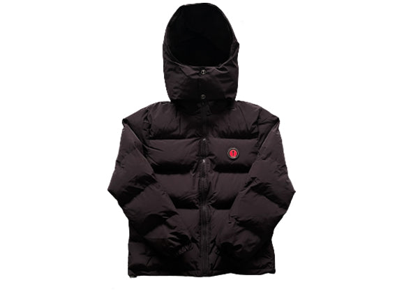 Trapstar Irongate Detachable Hooded Puffer Jacket Black Infrared