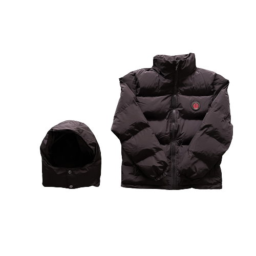Trapstar Irongate Detachable Hooded Puffer Jacket Black Infrared