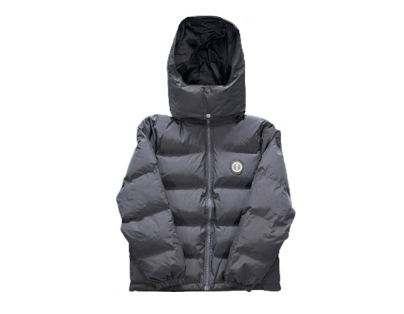 Trapstar Irongate Detachable Hooded Puffer Jacket Gray