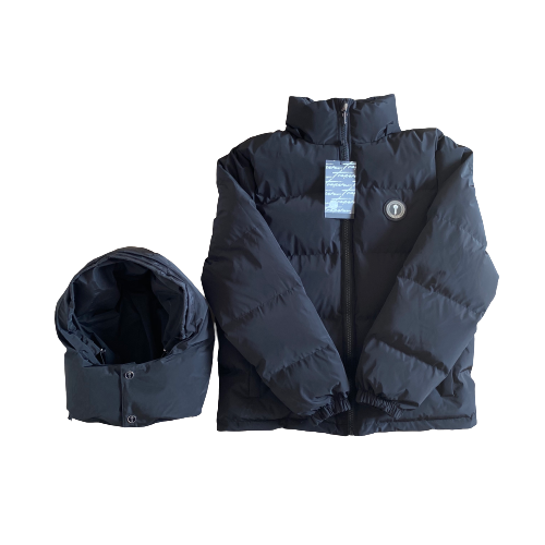Trapstar Irongate Detachable Hooded Puffer Jacket Black