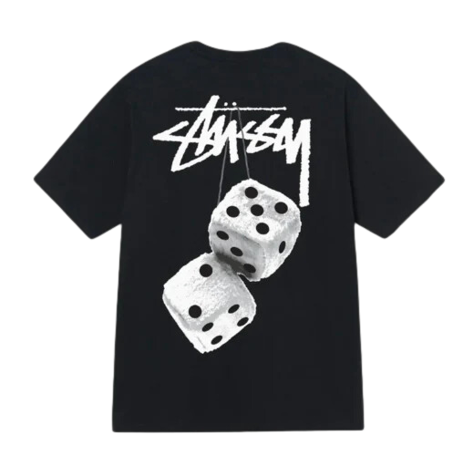 Stussy Fuzzy Dice Black Tee