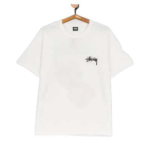 Stussy Fuzzy Dice White Tee