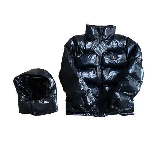 Trapstar Irongate Detachable Hooded Puffer Shiny Black